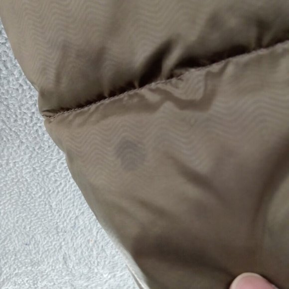 Nike Jacket Womens Small 4/6 Taupe Tan Puffer Down Insulated Fitted Fleece Lined - Picture 5 of 9